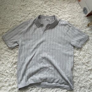 Madewell Johnny-Collar Knit sweater Polo Shirt